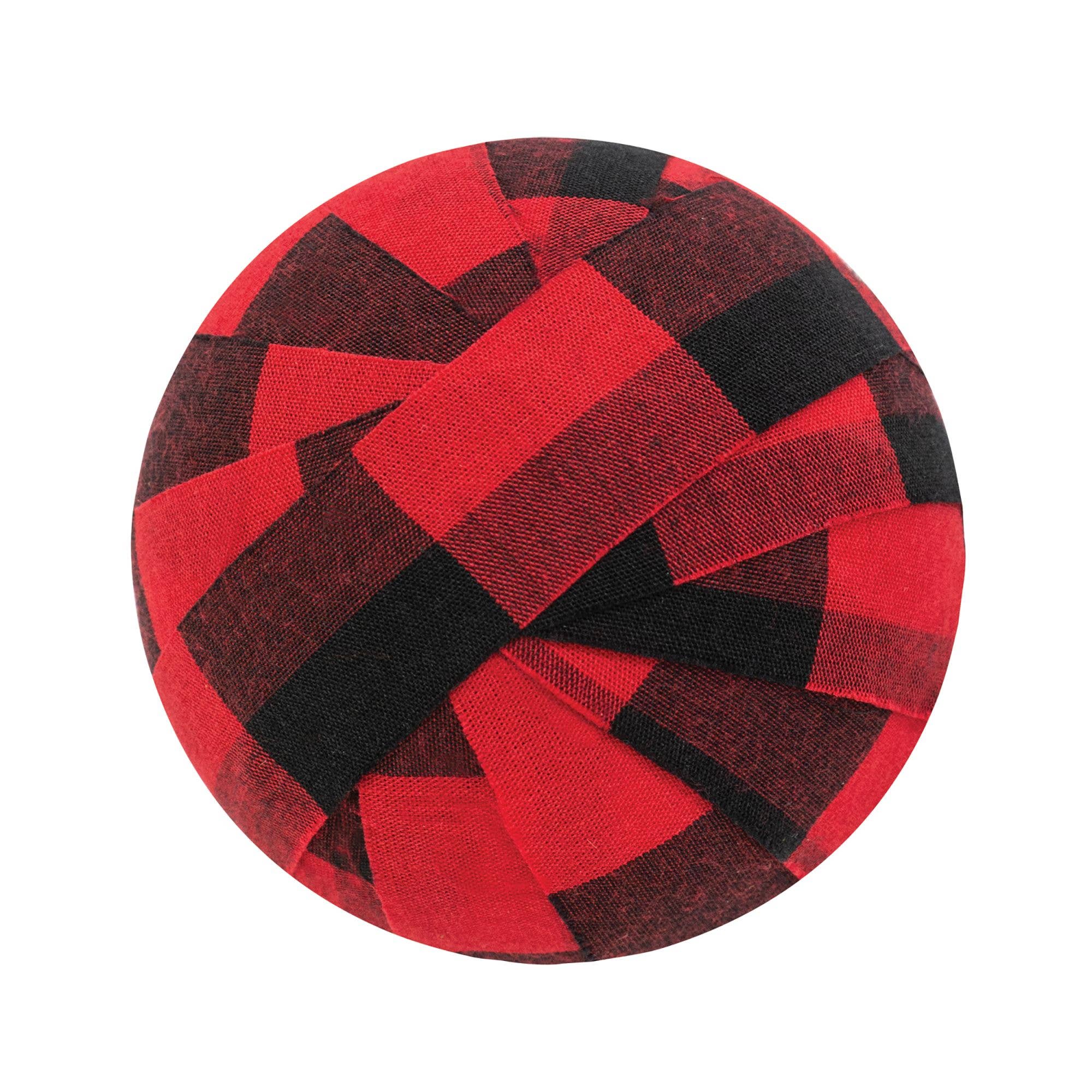 6/Set Red Buffalo Check Rag Balls