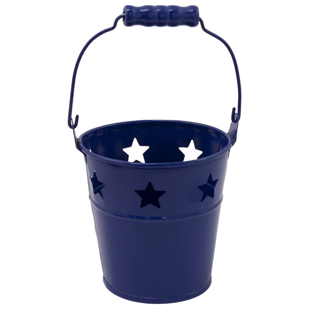 4" Diameter Blue Star Bucket Patriotic 4th of July