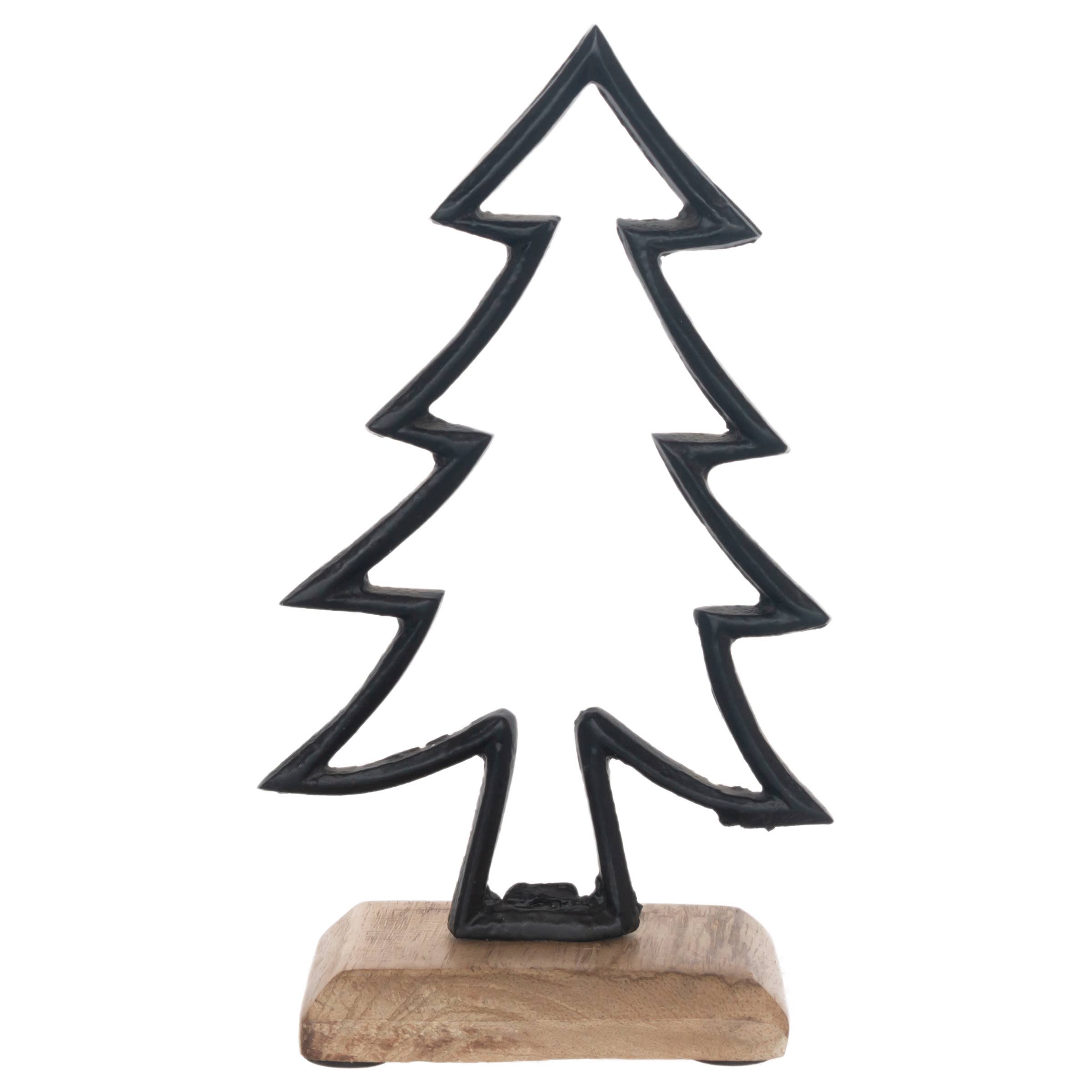 3.75" Long Black Metal Tree Christmas